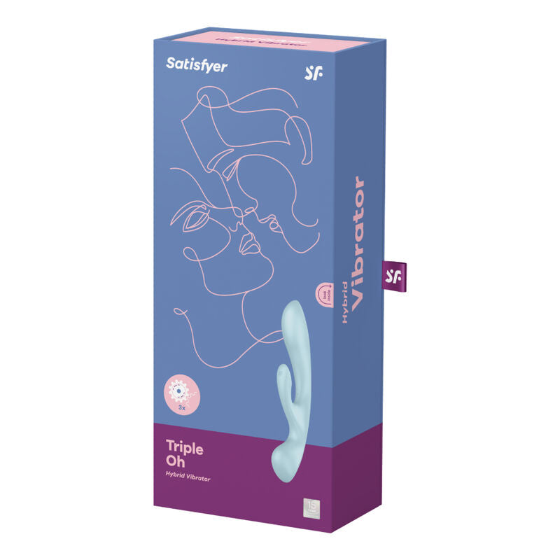 Satisfyer - Triple Oh Vibrador Híbrido Azul