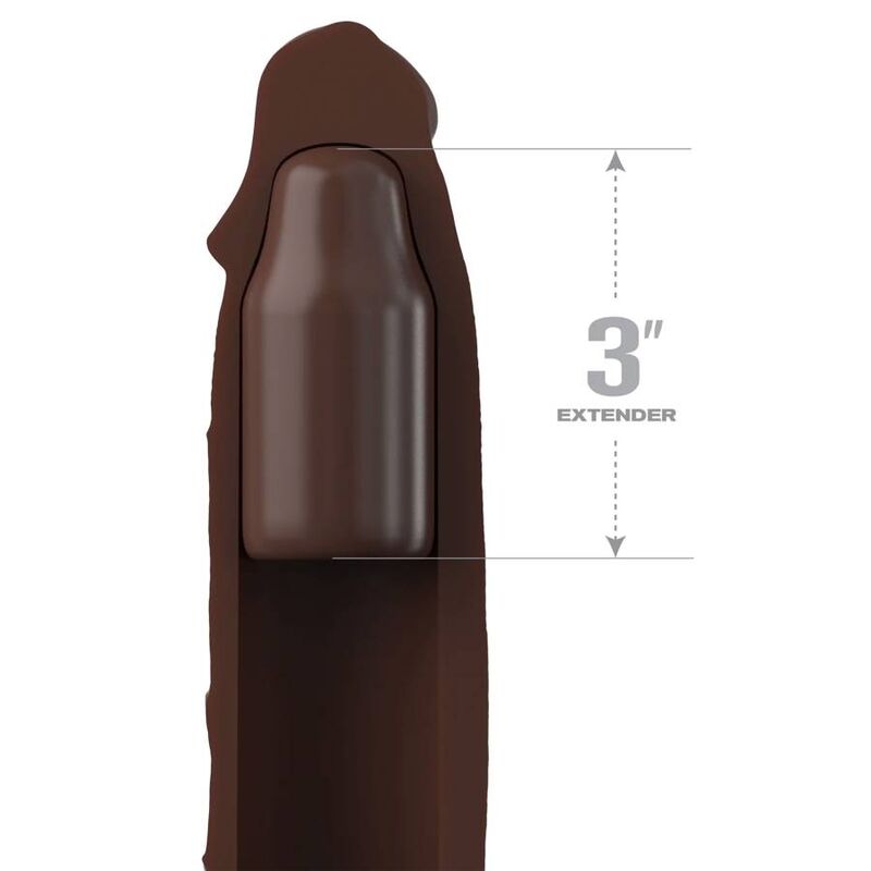 Funda Para El Pene Pipedreams Extension W Strap 17,78 Cm Brown