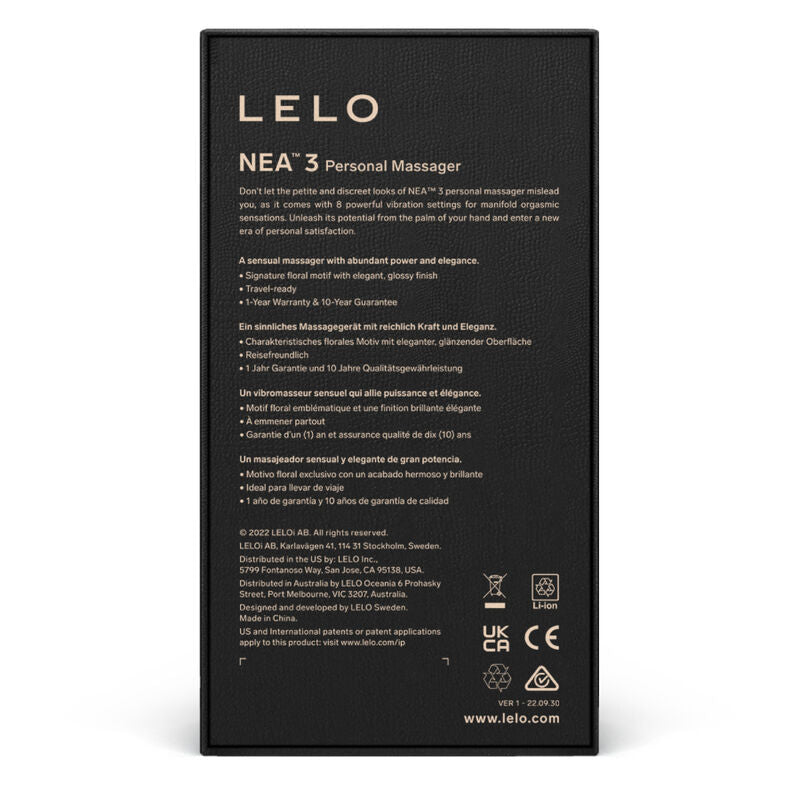 Lelo - Nea 3 Masajeador Personal Negro