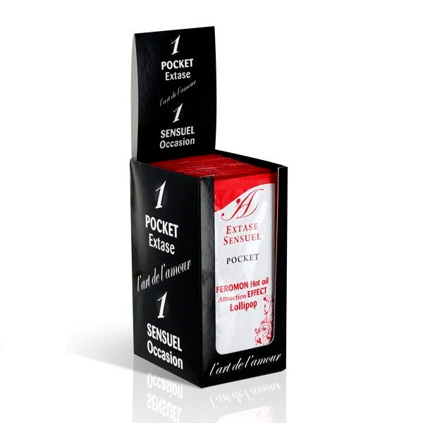 Extase Sensual - Aceite Masaje Efecto Calor Feromonas Piruleta 10 Ml