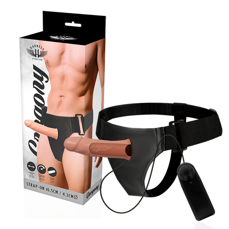 Harness Attraction - Rnes Hueco Gregory Con Vibrador 16.5 Cm -O- 4.3 Cm