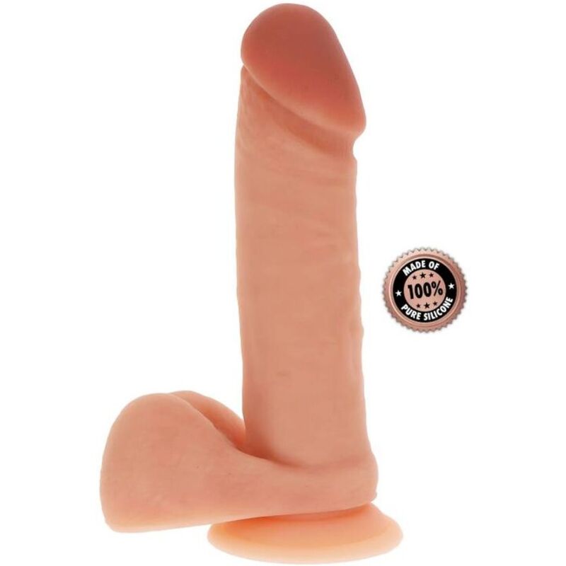 Pene Realístico De Silicona Con Testículos 18cm