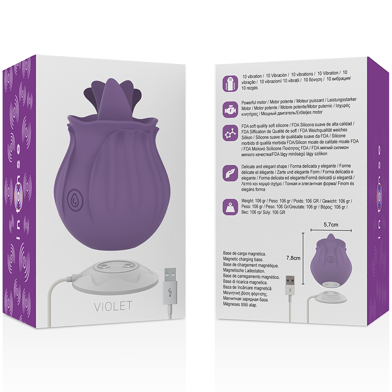 Intense - Violet Estimulador Lengua Base Magnética