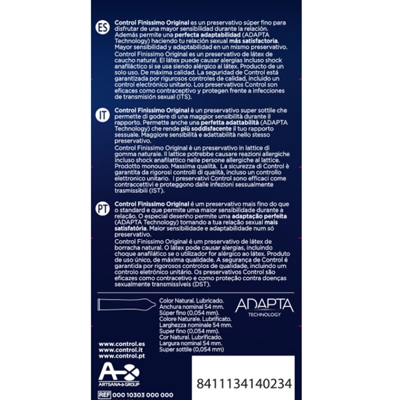 Control Finissimo Original 6 Unidades