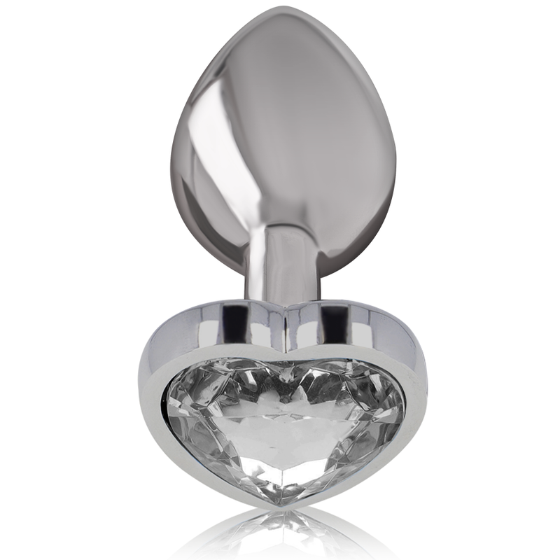 Intense - Plug Anal Metal Aluminio Corazón Blanco Talla S