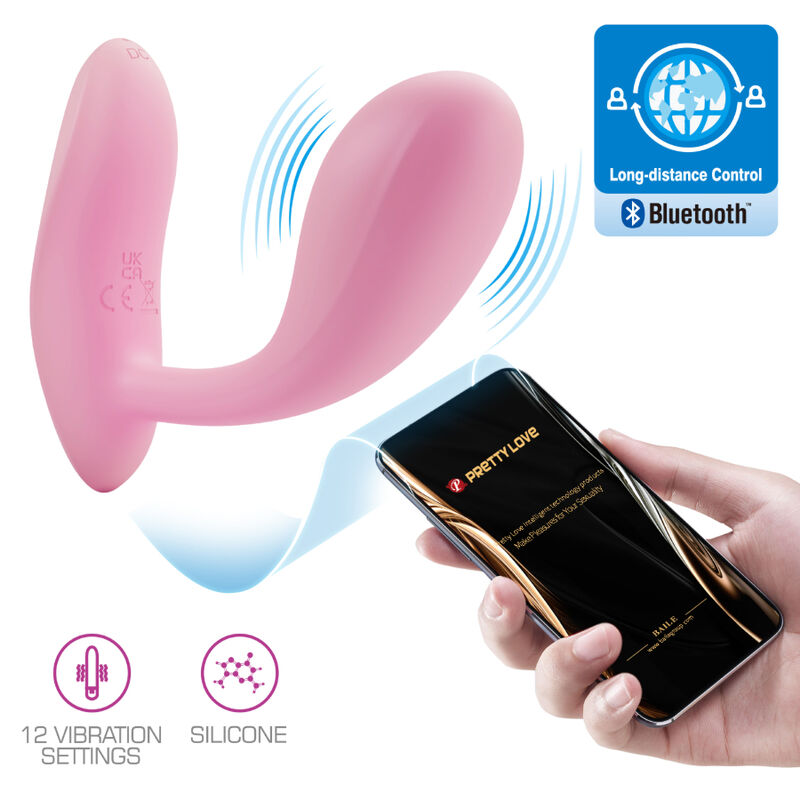 Plug Pretty Love  Baird G-Spot 12 Vibraciones Recargable Rosa App
