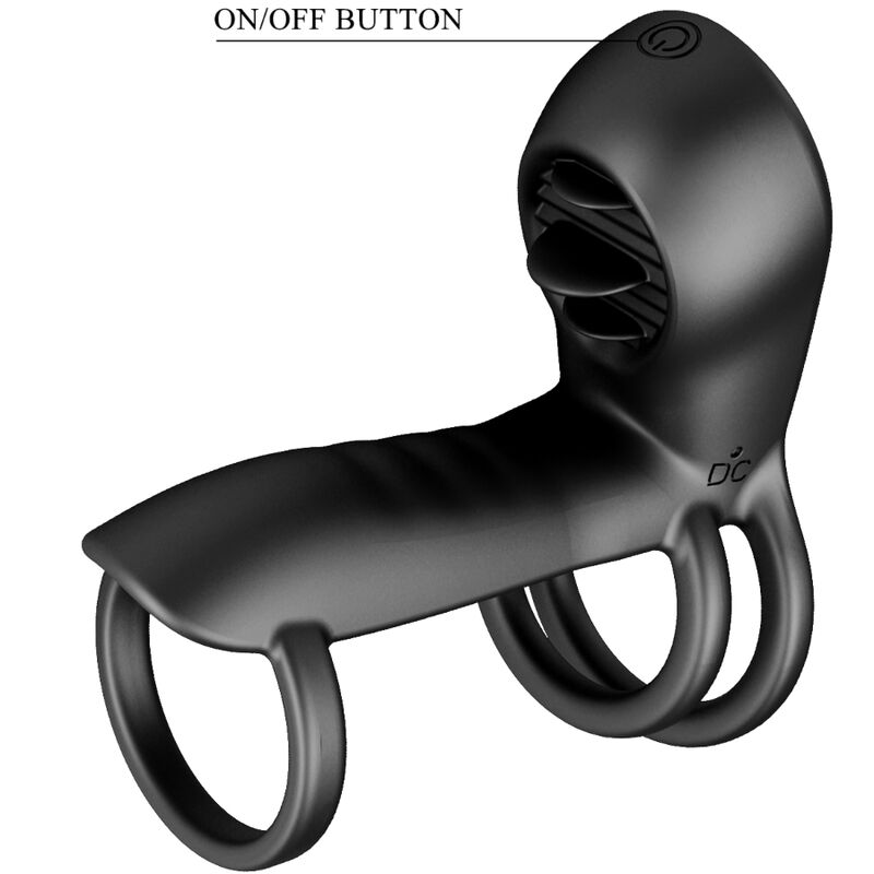 Masturbador  Pretty Love  Jammy Funda De Pene 12 Vibraciones Con Lengua Recargable Silicona