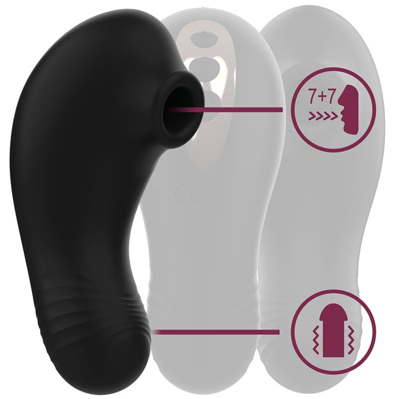 Rithual - Shushu Pro Pocket Estimulador Clitoris 2 Potentes Motores Azabache