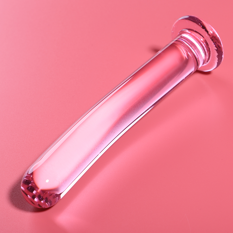 Dildo Cristal Nebula Series By Ibiza - Modelo 9  Borosilicato 15.5 X 2.5 Cm Rosa