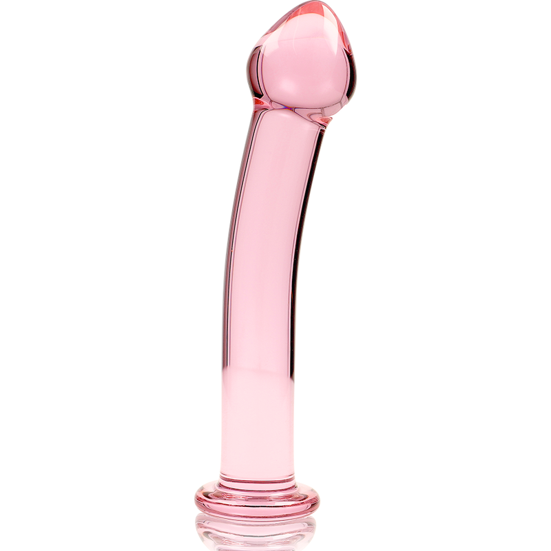 Dildo Cristal Nebula Series By Ibiza - Modelo 11  Borosilicato 16 X 3 Cm Rosa