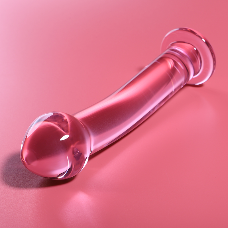 Dildo Cristal Nebula Series By Ibiza - Modelo 11  Borosilicato 16 X 3 Cm Rosa