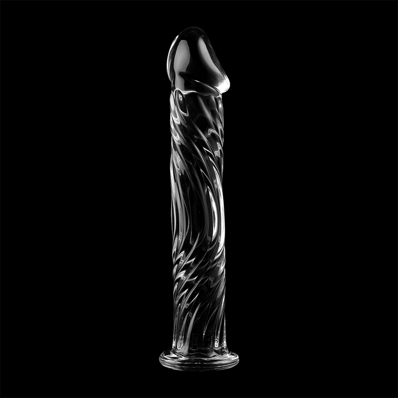 Dildo Cristal Nebula Series By Ibiza - Modelo 12  Borosilicato 17 X 3.5 Cm Transparente