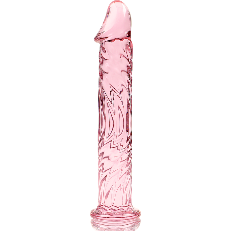 Dildo Cristal Nebula Series By Ibiza - Modelo 12  Borosilicato 17 X 3.5 Cm Rosa