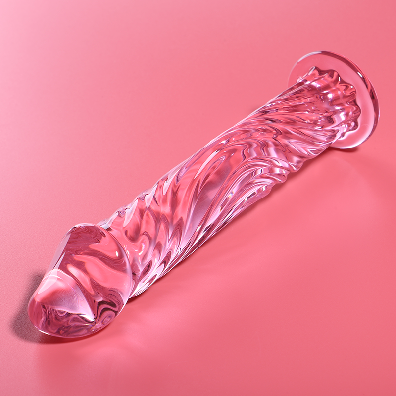 Dildo Cristal Nebula Series By Ibiza - Modelo 12  Borosilicato 17 X 3.5 Cm Rosa