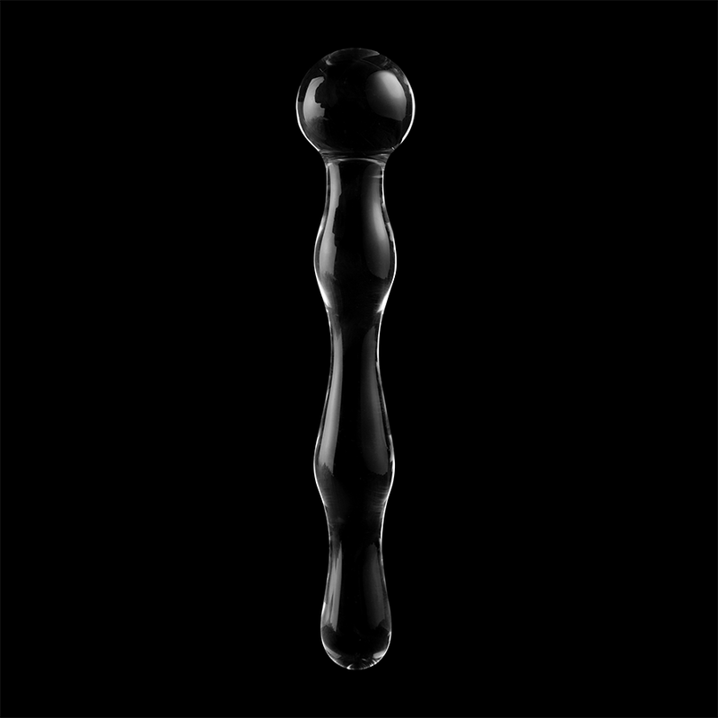 Dildo Cristal Nebula Series By Ibiza - Modelo 13  Borosilicato 18 X 3.5 Cm Transparente