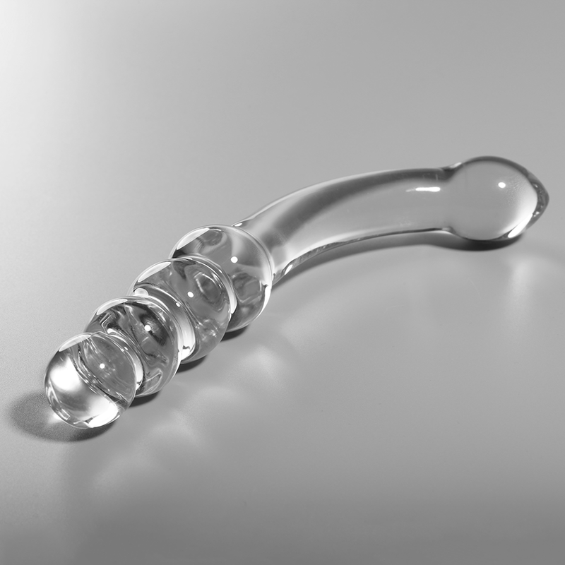 Dildo Cristal Nebula Series By Ibiza - Modelo 14  Borosilicato 18.5 X 3 Cm Transparente