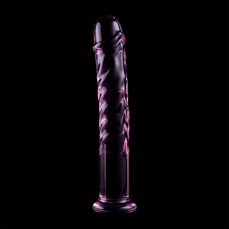 Dildo Cristal Nebula Series By Ibiza - Modelo 16  Borosilicato 18.5 X 3 Cm Rosa