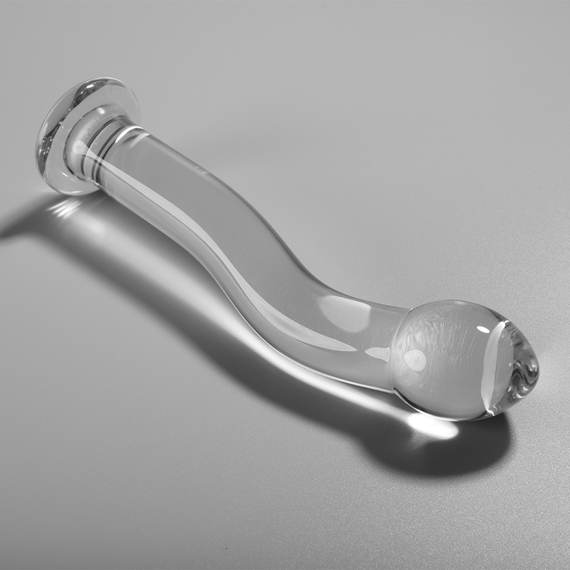 Dildo Cristal Nebula Series By Ibiza - Modelo 18  Borosilicato 18.5 X 3.5 Cm Transparente