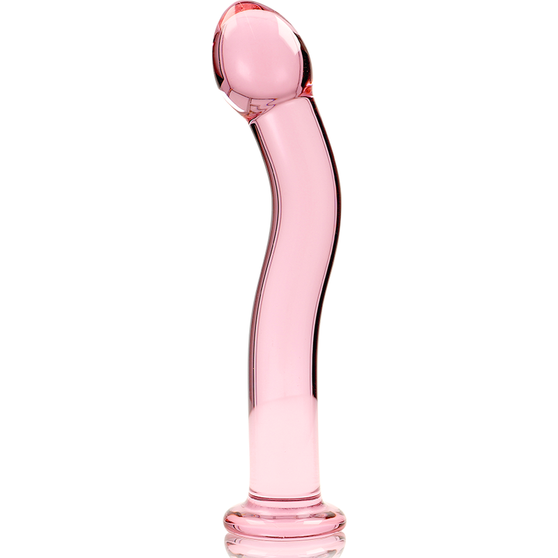 Dildo Cristal Nebula Series By Ibiza - Modelo 18  Borosilicato 18.5 X 3.5 Cm Rosa