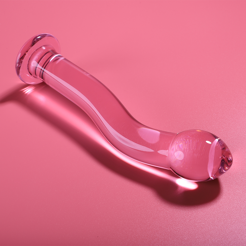 Dildo Cristal Nebula Series By Ibiza - Modelo 18  Borosilicato 18.5 X 3.5 Cm Rosa
