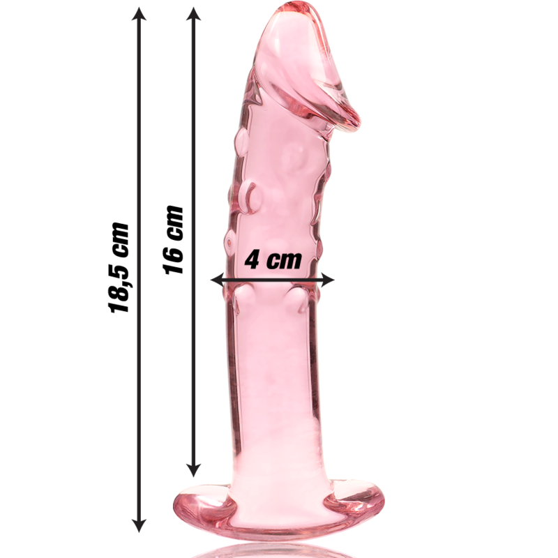 Dildo  Nebula Series By Ibiza Modelo 19 Cristal Borosilicato 18.5 X 4 Cm Rosa