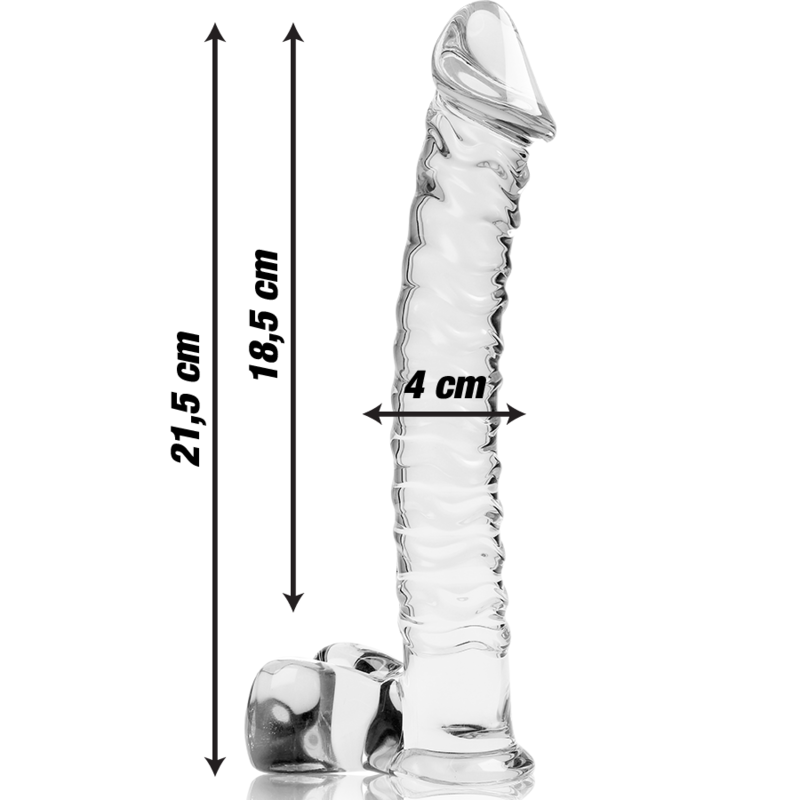 Dildo  Nebula Series By Ibiza  Modelo 23  Cristal Borosilicato 21.5 X 4 Cm Transparente
