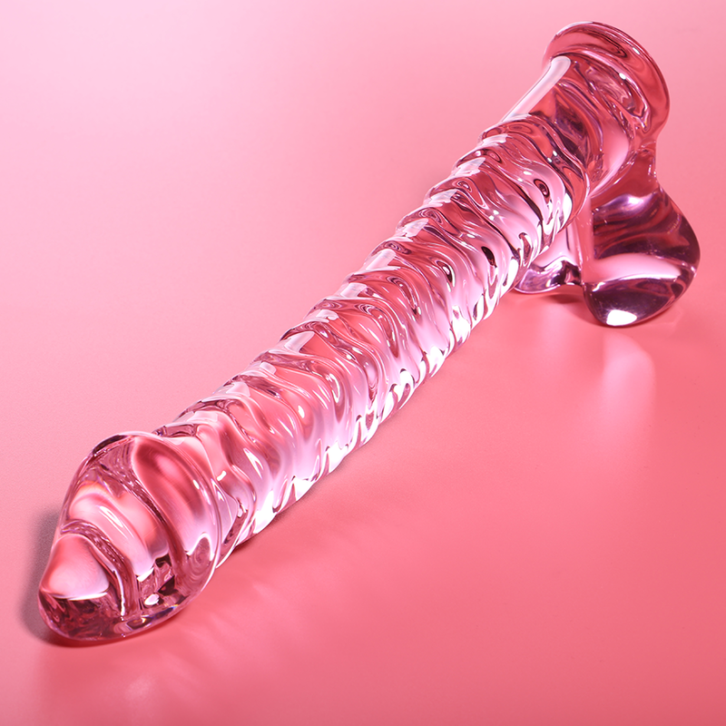 Dildo  Nebula Series By Ibiz Modelo 23  Cristal Borosilicato 21.5 X 4 Cm Rosa