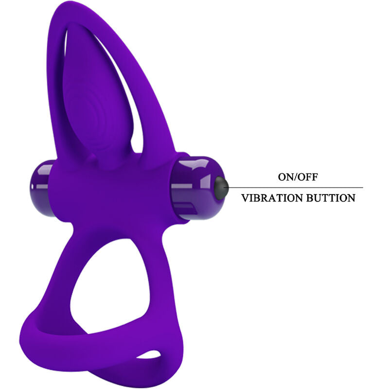 Pretty Love - Anillo Vibrador 10 Vibraciones Silicona Violeta