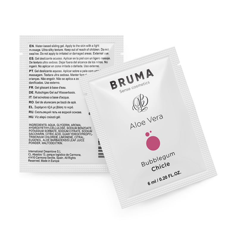 Bruma - Gel Deslizante Con Aloe Vera Sabor A Chicle 6 Ml