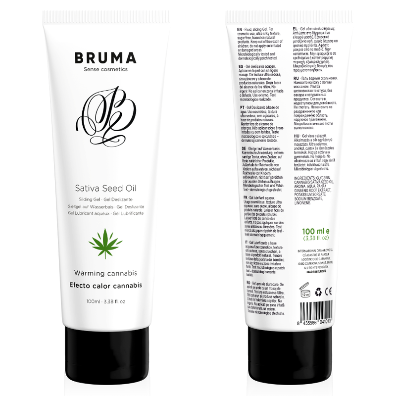 Gel Deslizante Bruma Con Aceite De Semilla Efecto Calor Sabor Cannabis 100 Ml