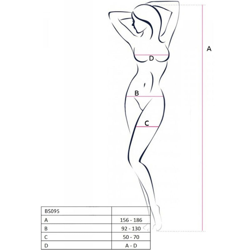 Bodystocking Passion  Bs095  Rojo Talla Unica
