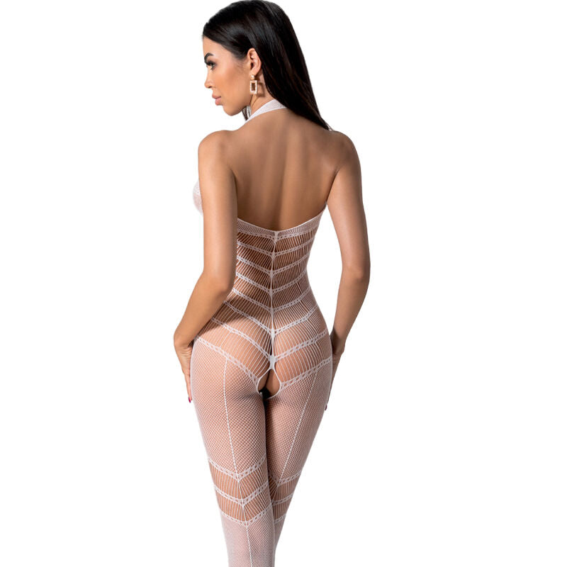 Bodystocking Passion  Bs100  Blanco Talla Unica