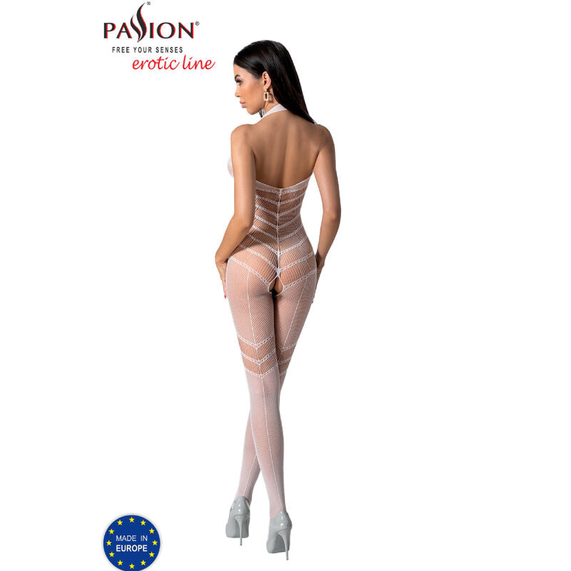 Bodystocking Passion  Bs100  Blanco Talla Unica