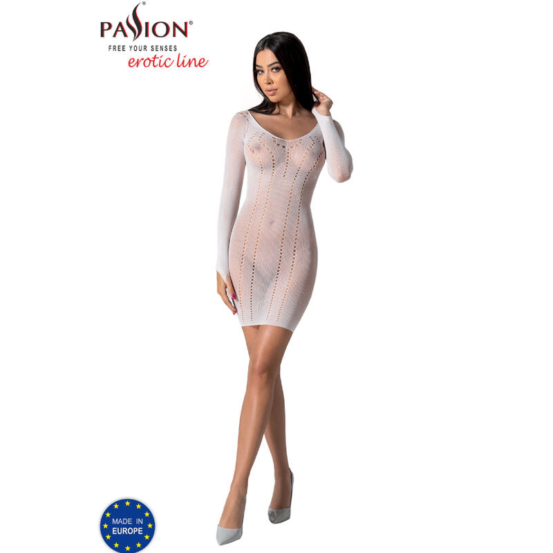 Passion - Bs101 Bodystocking Blanco Talla Unica
