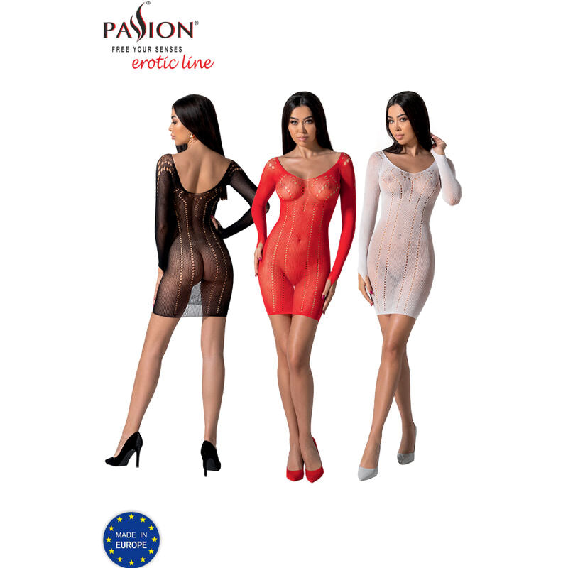 Passion - Bs101 Bodystocking Blanco Talla Unica