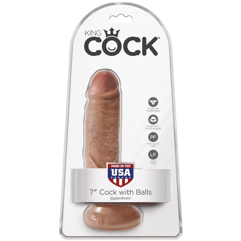 King Cock Pene Con Testículos De 7 - Bronceado