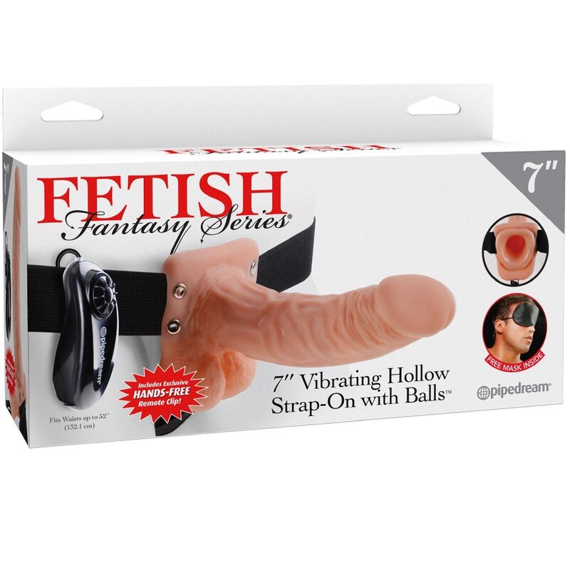 Fetish Fantasy Series Arnés Vibrador De 17,7 Cm Con Hueco Y Testículos Color Natural