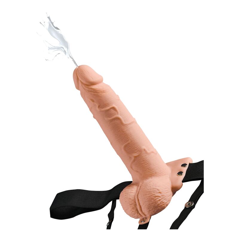 Fetish Fantasy Series - Arnes Ajustable Pene Realistico Con Testiculos Squirting 19 Cm