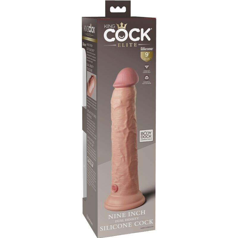 9 Inch 2 Density Silicone Cock - Piel