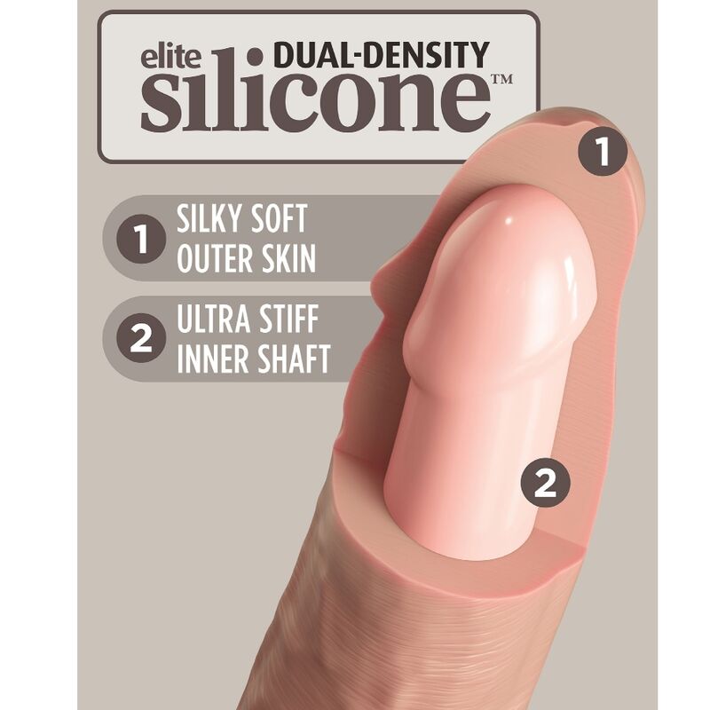 Dildo  6 Inch 2density Vibe Cock - Piel