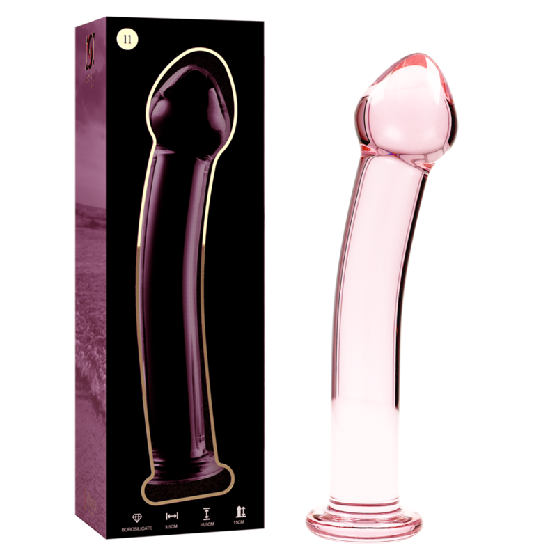 Dildo Cristal Nebula Series By Ibiza - Modelo 11  Borosilicato 16 X 3 Cm Rosa
