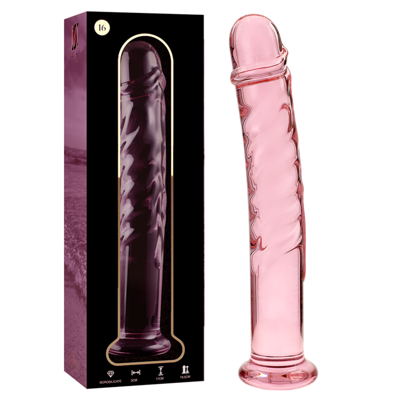 Dildo Cristal Nebula Series By Ibiza - Modelo 16  Borosilicato 18.5 X 3 Cm Rosa