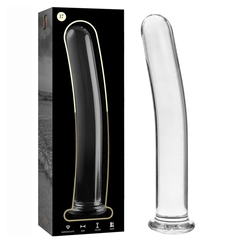 Dildo Crista Nebula Series By Ibiza - Modelo 17 L Borosilicato 18.5 X 3 Cm Transparente