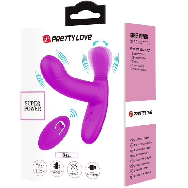 Pretty Love  Geri Masajeador Clitoris Control Remoto Rosa