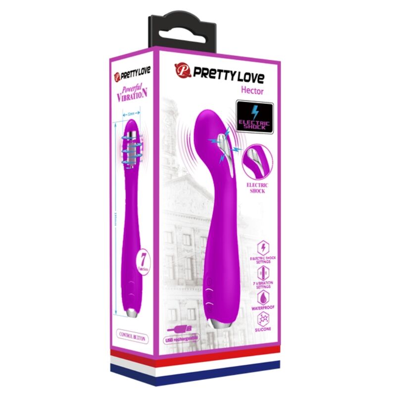 Pretty Love - Hector Vibrador Electroshock Recargable & Impermeable Morado