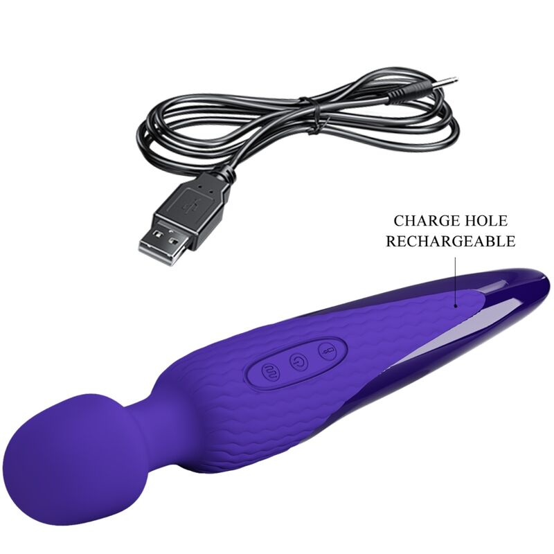 Pretty Love  Antony Youth Vibrador Wand Efecto Calor Violeta