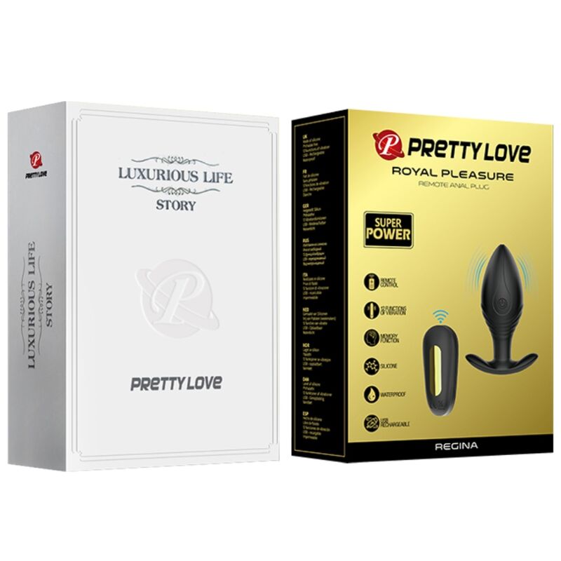 Pretty Love - Regina Plug Anal Vibrador Recargable Negro