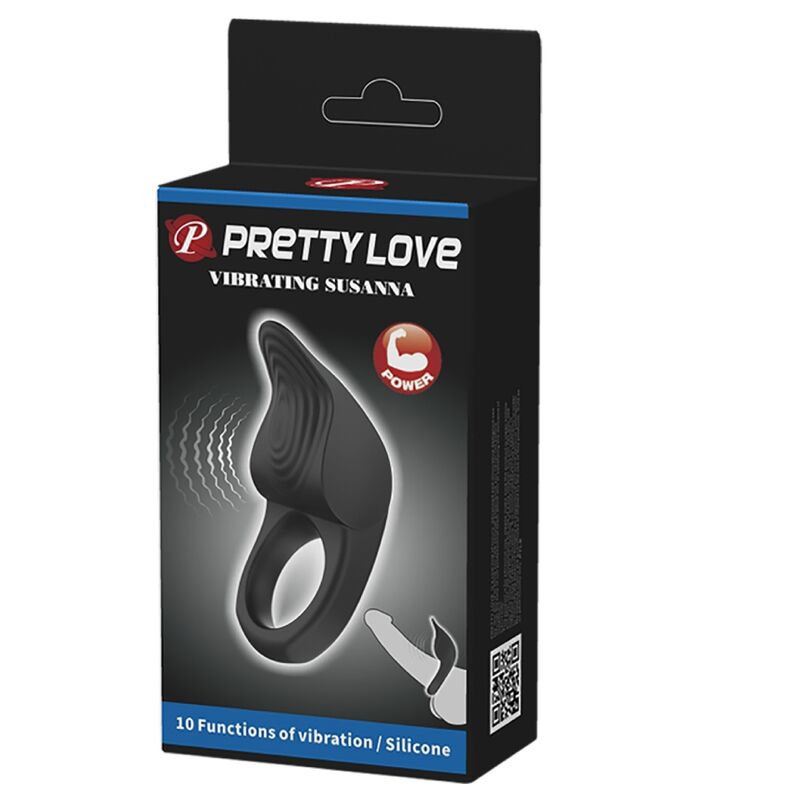 Pretty Love - Susanna Anillo Vibrador Para Pene Negro