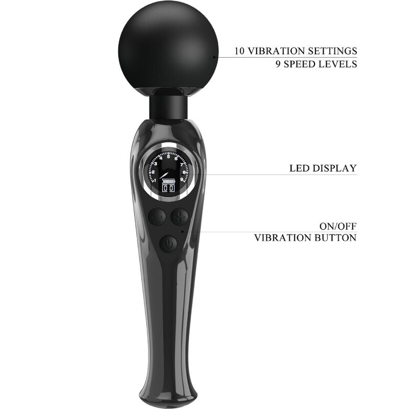 Pretty Love - Skyler Vibrador Wand Negro