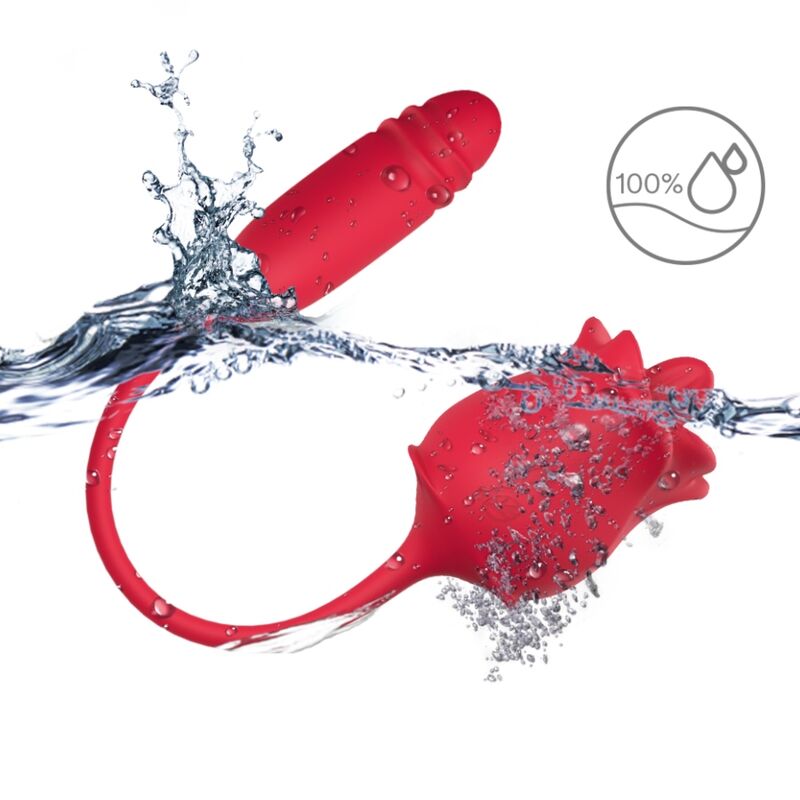 Armony - Rosa 3 En 1, Estimulador, Succión Y Up&Down Con Cola Rojo